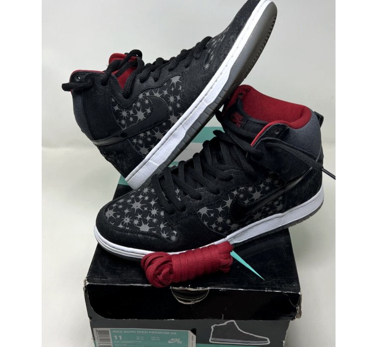 Vintage Nike Sb Dunk High Premium Paparazzi 2014 Black Athletic Sneaker Men Size 11