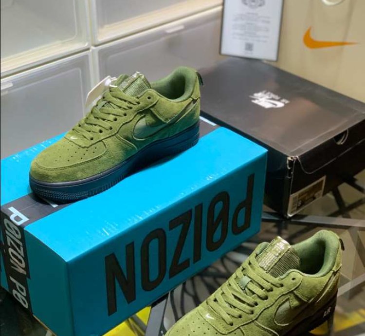 Nike Air Force 1 Low Olive Green And Black Shade