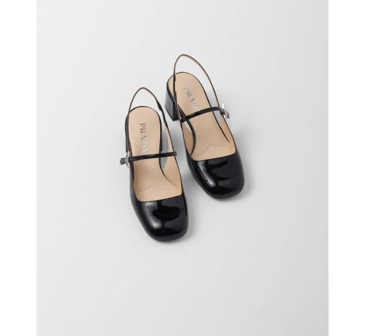 Women Mary Jane Slingback Pumps Shoes In Black