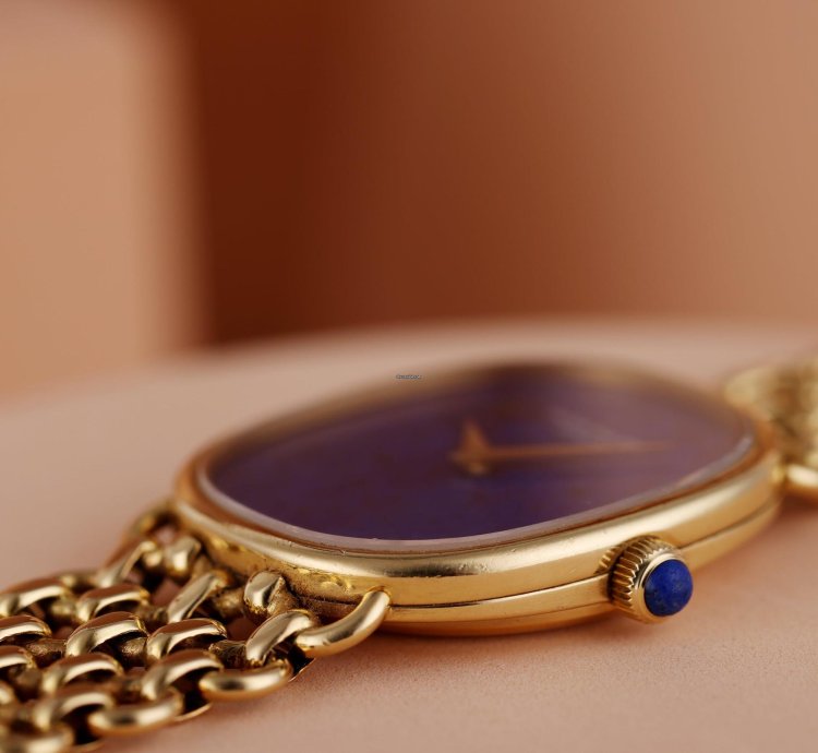 Patek Philippe Golden Ellipse Ultra Rare Golden Ellipse Ref 3848 901 Lapis Lazuli Dial 27mm 18k Yellow Gold Box And Papers 1980
