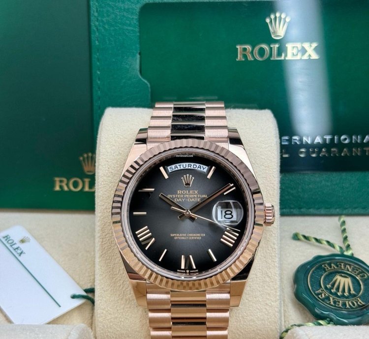 Rolex Day-date 40 228235-0055 Day-date 18k Rose Gold President Slate Ombre Roman Dial