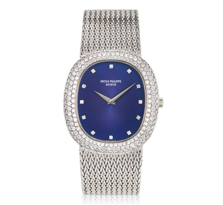Patek Philippe Golden Ellipse White Gold And Diamond Ellipse Bracelet Watch