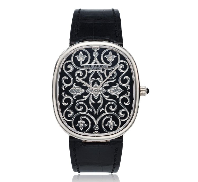 Patek Philippe Golden Ellipse White Gold And Enamel Ellipse Ref 5738 51g