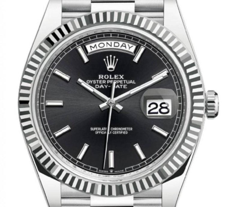 Rolex Day-date 40 228236 40mm Platinum Bracelet Black Index Dial Unworn 2023