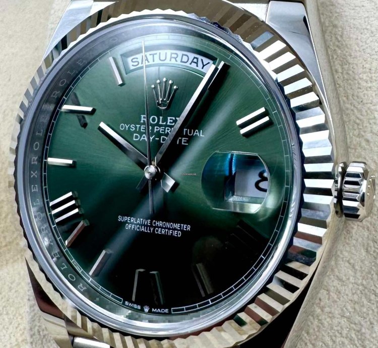 Rolex Day-date 40 228236 40mm Platinum Bracelet Green Roman Dial Unworn 2024