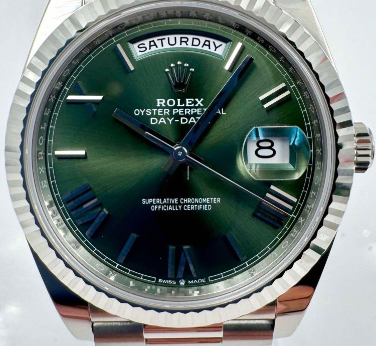 Rolex Day-date 40 228236 40mm Platinum Bracelet Green Roman Dial Unworn 2024