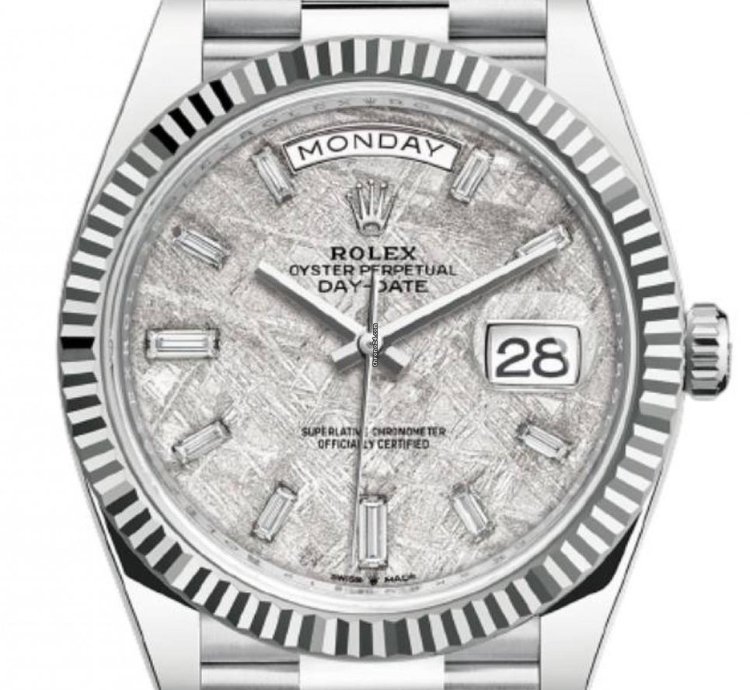 Rolex Day-date 40 228236 40mm Platinum Bracelet Meteorite Dial Unworn 2024
