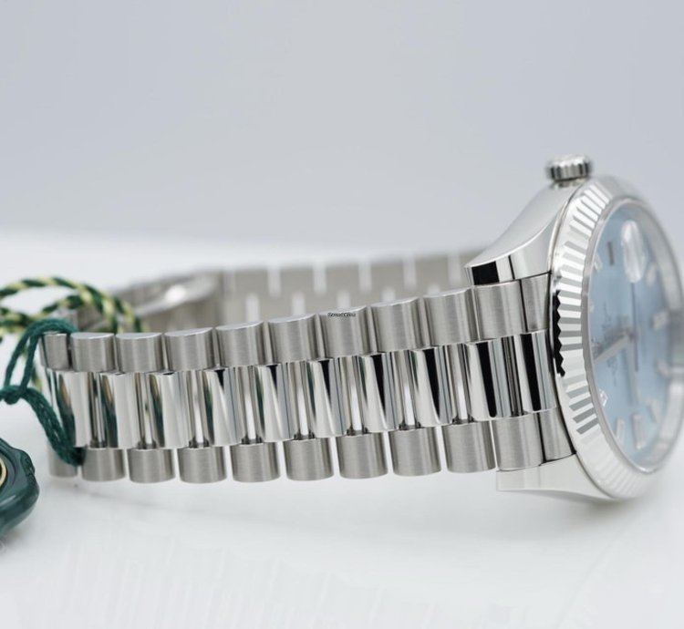 Rolex Day-date 40 228236 Blau Baguette Blue 2024 Neu Full Set