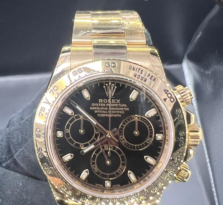 Rolex Daytona Black Dial Full Yellow Gold