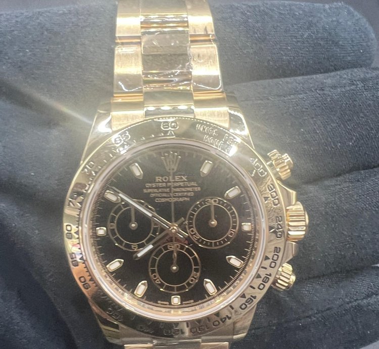 Rolex Daytona Black Dial Full Yellow Gold