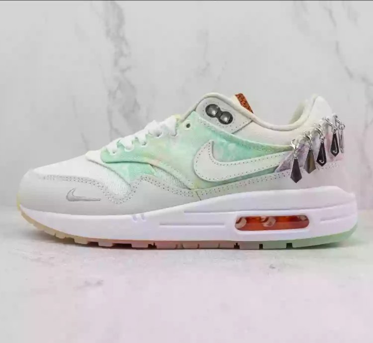 Nike Air Max 1 87 whitephantommint Foam Sneakers In Grey