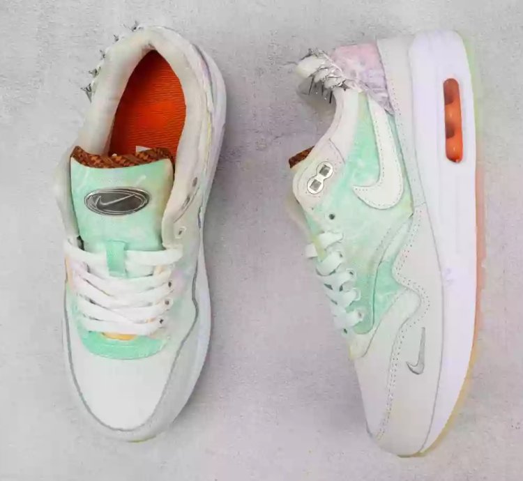 Nike Air Max 1 87 whitephantommint Foam Sneakers In Grey