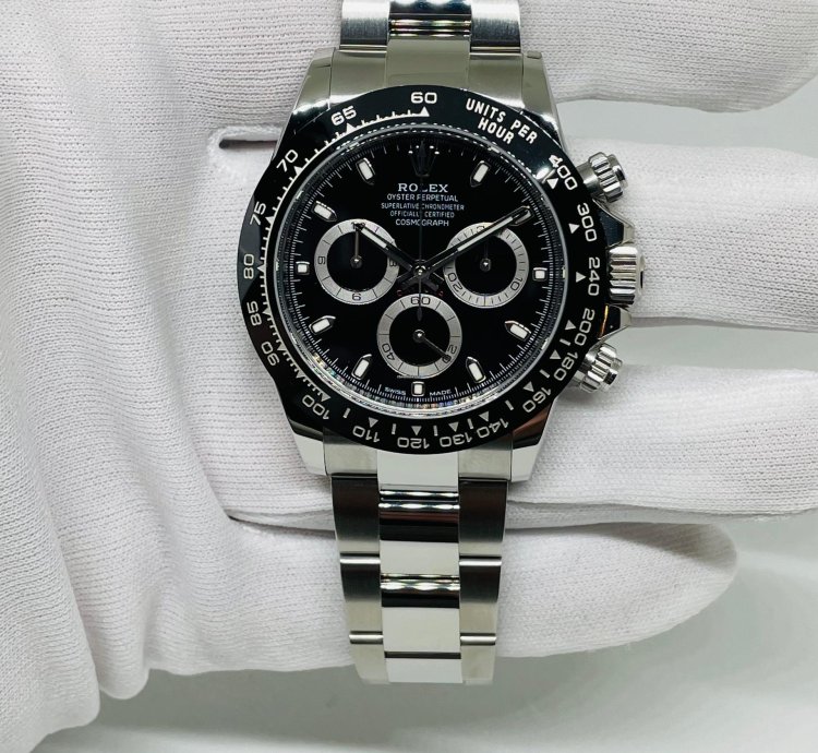 Rolex Daytona Black Dial New Stickers Eu lc100 Full Set 116500ln