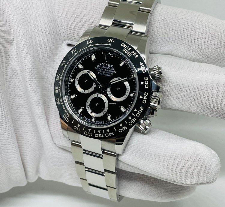 Rolex Daytona Black Dial New Stickers Eu lc100 Full Set 116500ln