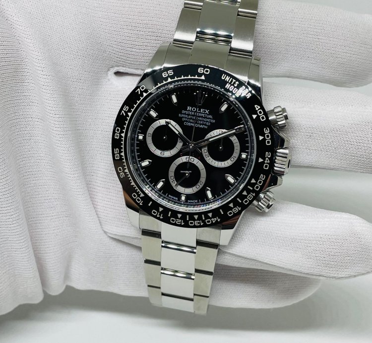 Rolex Daytona Black Dial New Stickers Eu lc100 Full Set 116500ln
