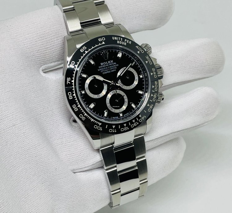 Rolex Daytona Black Dial New Stickers Eu lc100 Full Set 116500ln