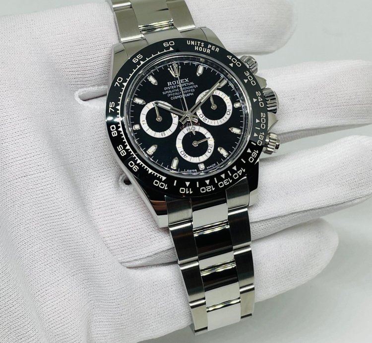 Rolex Daytona Black Dial New Stickers Eu lc100 Full Set 116500ln