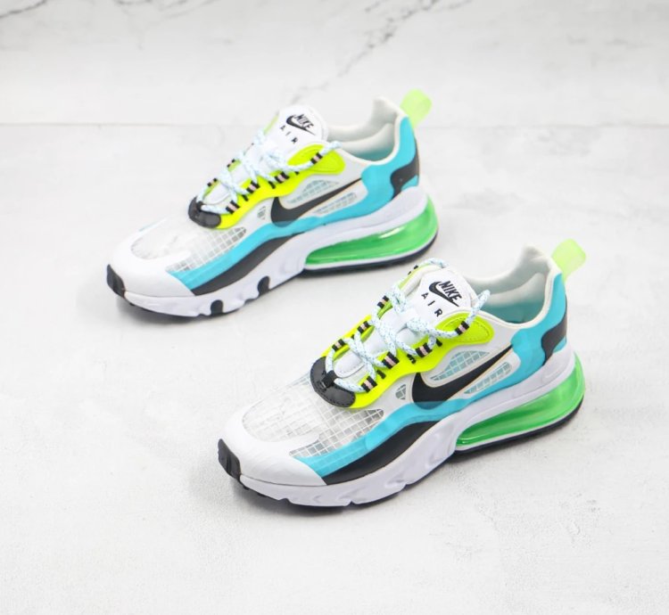 Nike Air Max 270 React Ct1265-300 Oracle Aqua Black-ghost Green