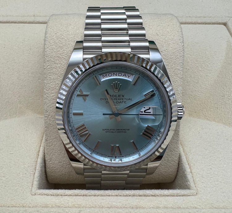 Rolex Day-date 40 228236 Platinum Ice Blue Dial New 2022