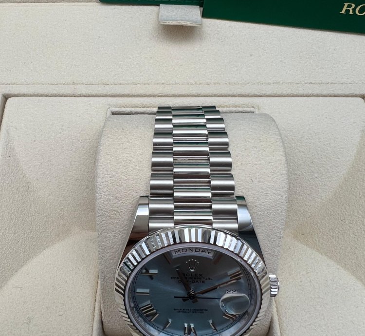 Rolex Day-date 40 228236 Platinum Ice Blue Dial New 2022