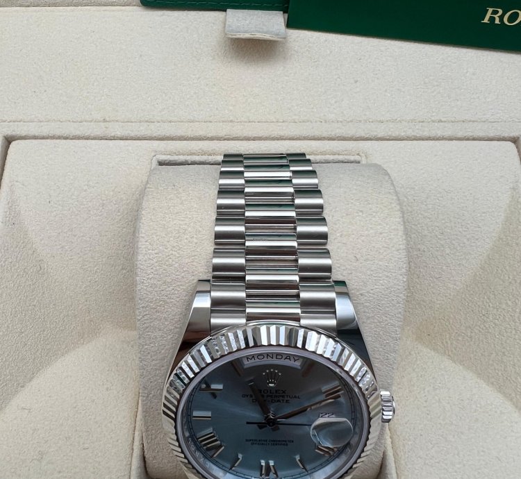 Rolex Day-date 40 228236 Platinum Ice Blue Dial New 2022