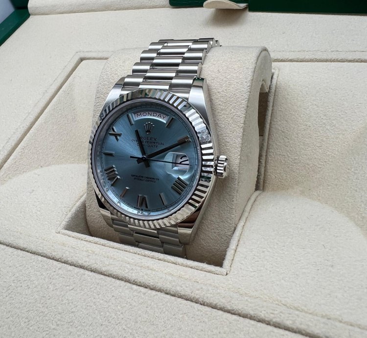 Rolex Day-date 40 228236 Platinum Ice Blue Dial New 2022