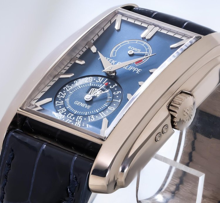 Patek Philippe Gondolo Ref 5200g-001 18k White Gold Blue Dial Box Papers Bj 2015 Pp Service 2025