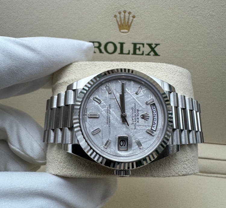 Rolex Day-date 40 228236 Platinum Meteorite Dial New 2022