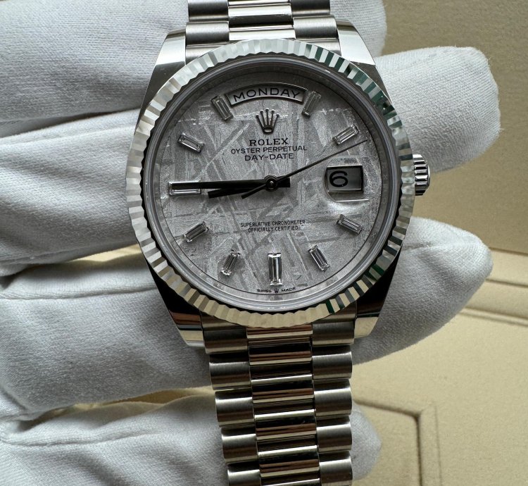Rolex Day-date 40 228236 Platinum Meteorite Dial New 2022