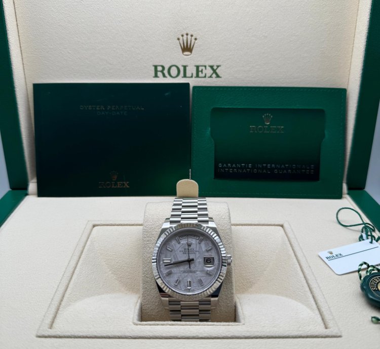 Rolex Day-date 40 228236 Platinum Meteorite Dial New 2022