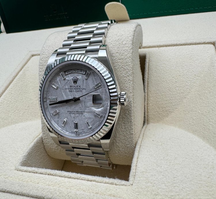 Rolex Day-date 40 228236 Platinum Meteorite Dial New 2022