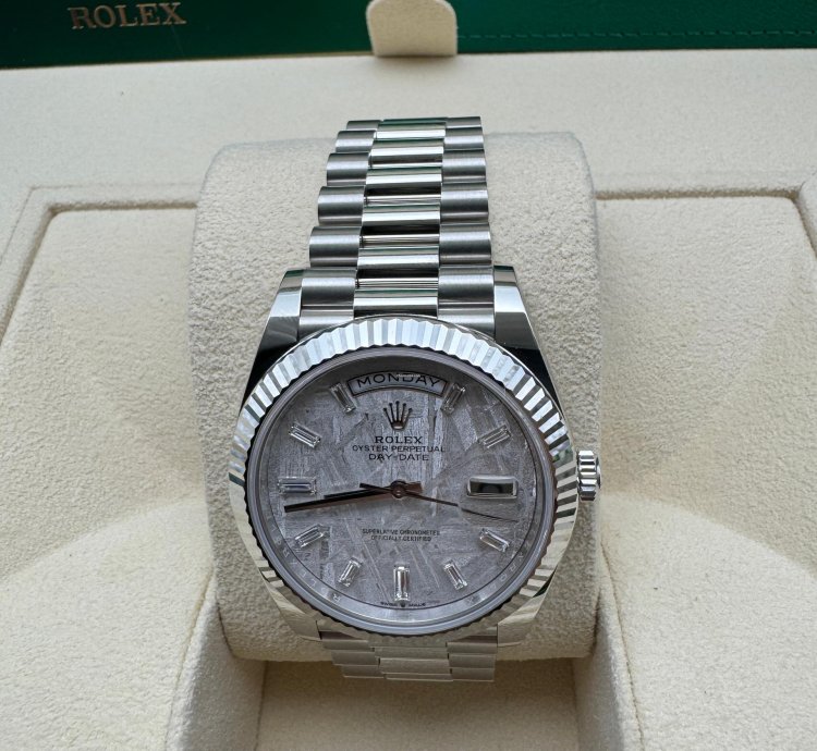 Rolex Day-date 40 228236 Platinum Meteorite Dial New 2022