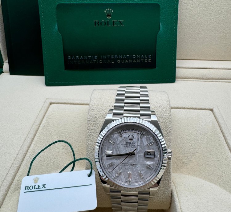 Rolex Day-date 40 228236 Platinum Meteorite Dial New 2022