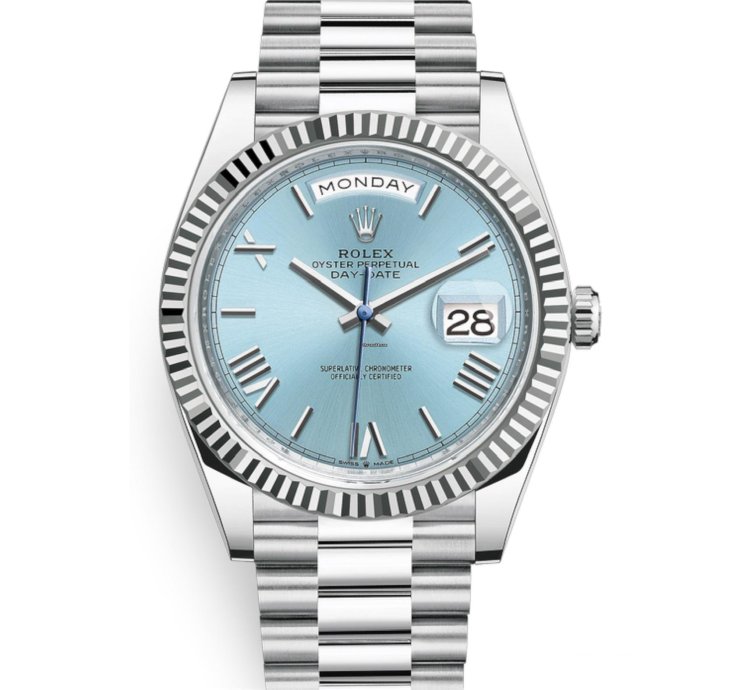 Rolex Day-date 40 228236 Platinum Roman Dial Ice Dial Unworn Full Set