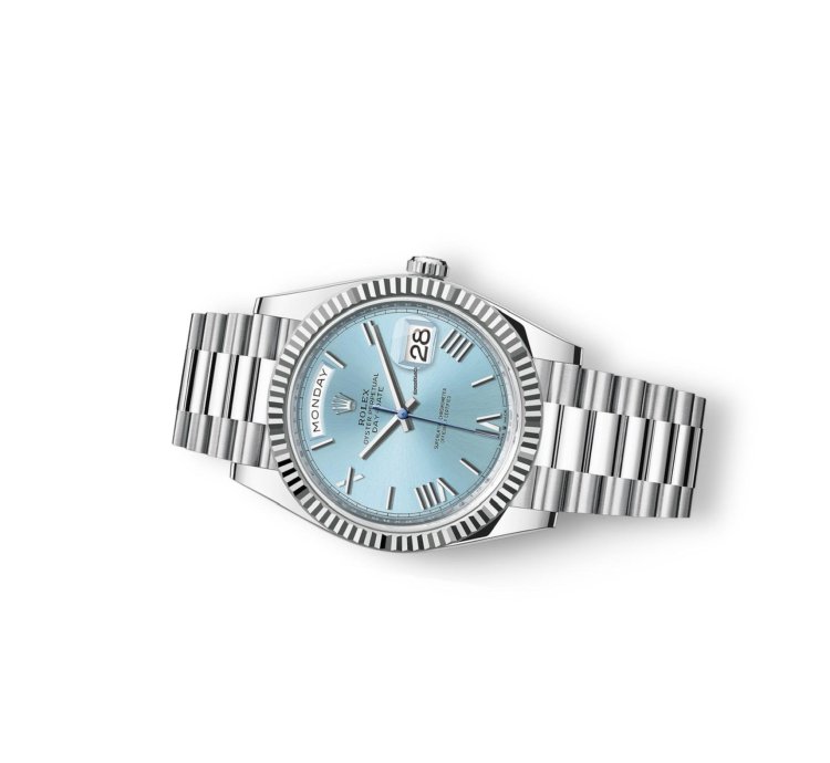 Rolex Day-date 40 228236 Platinum Roman Dial Ice Dial Unworn Full Set
