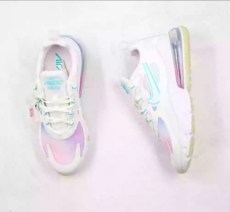 Nike Air Max 270 React Se Summit White Bleached Aqua Light Violet Sail