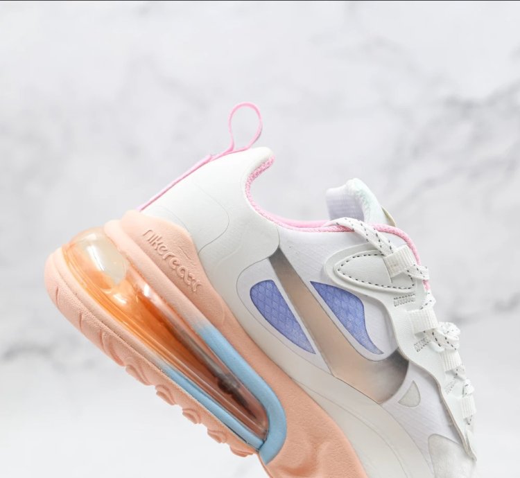 Nike Air Max 270 React White Washed Coral Hyper Blue