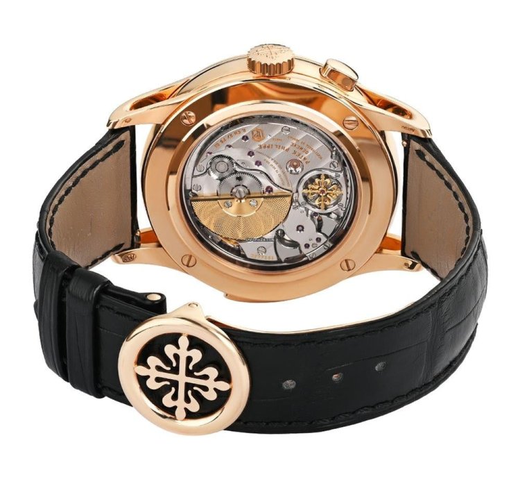 Patek Philippe Grand Complications 5208r-001 18k Rose Gold Black Dial 42 Mm