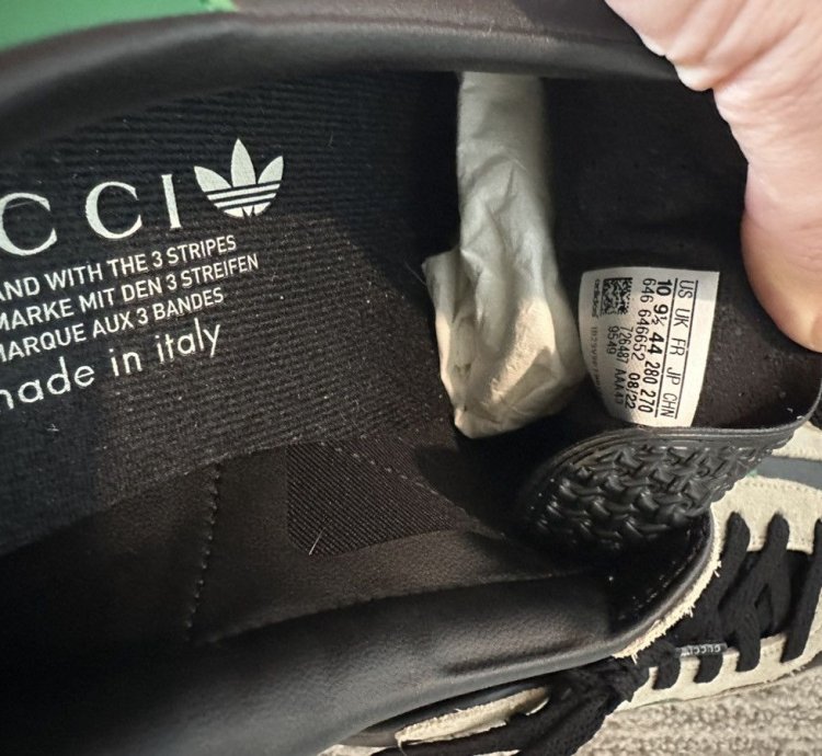 New- Gucci Adidas Gazelle - Black - Size 10