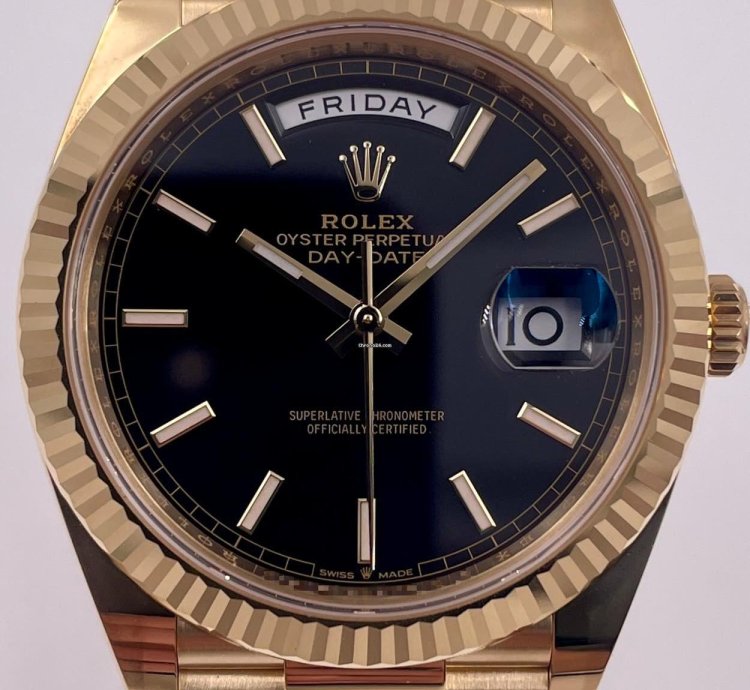 Rolex Day-date 40 228238 40mm Yellow Gold Black Index Dial Unworn 2023