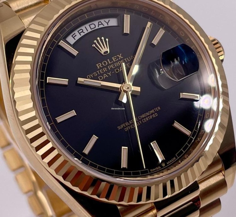 Rolex Day-date 40 228238 40mm Yellow Gold Black Index Dial Unworn 2023
