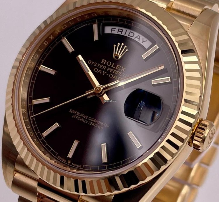 Rolex Day-date 40 228238 40mm Yellow Gold Black Index Dial Unworn 2023