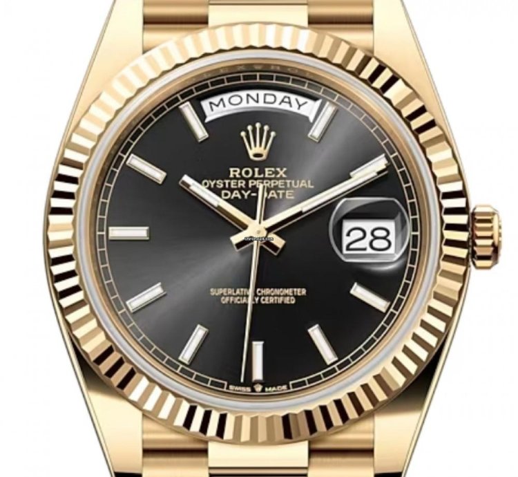 Rolex Day-date 40 228238 40mm Yellow Gold Black Index Dial Unworn 2023