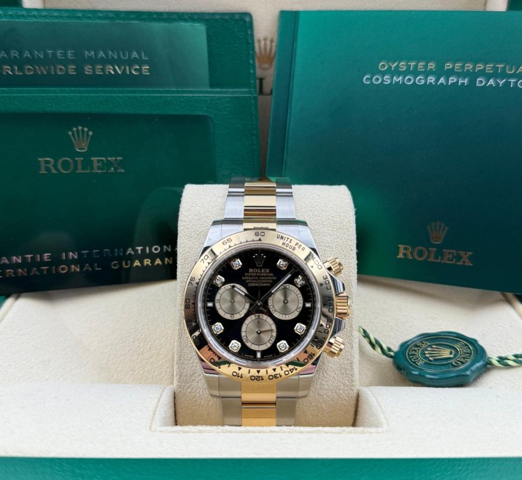 Rolex Daytona Black Diamond Dial Two Tone Bracelet 126503 Unworn 2024