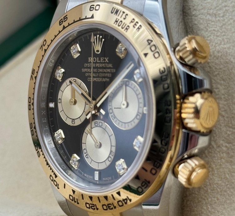 Rolex Daytona Black Diamond Dial Two Tone Bracelet 126503 Unworn 2024