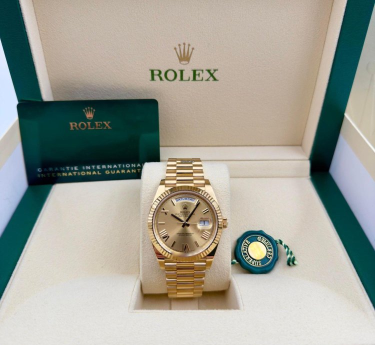 Rolex Day-date 40 228238 40mm Yellow Gold Champagne Roman Dial Unworn 2024