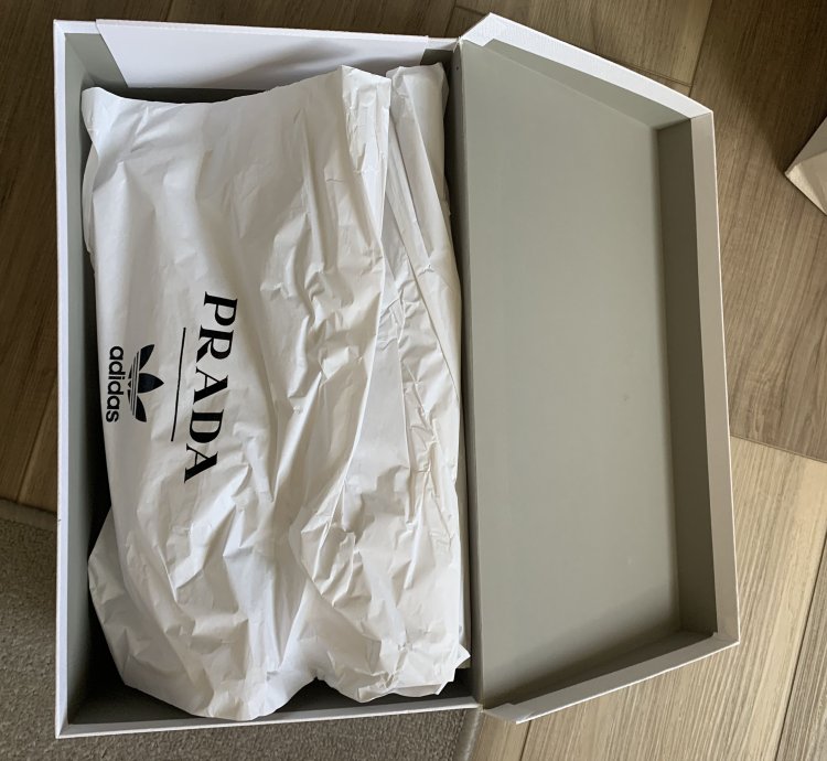 Prada Adidas White Black Superstar Sneakers