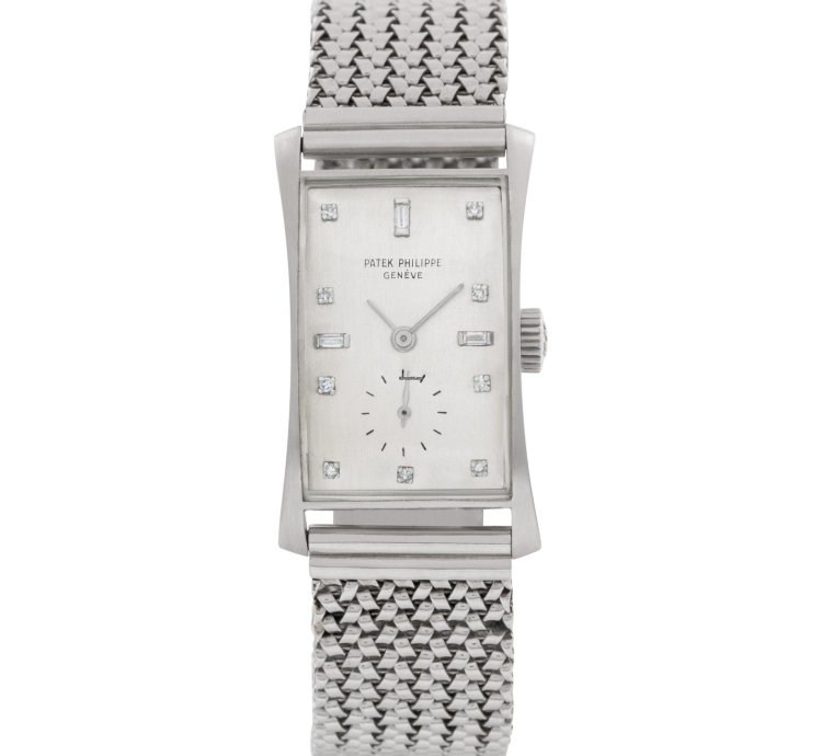 Patek Philippe Hour Glass Tegola 1593 Platinum 41mm Watch