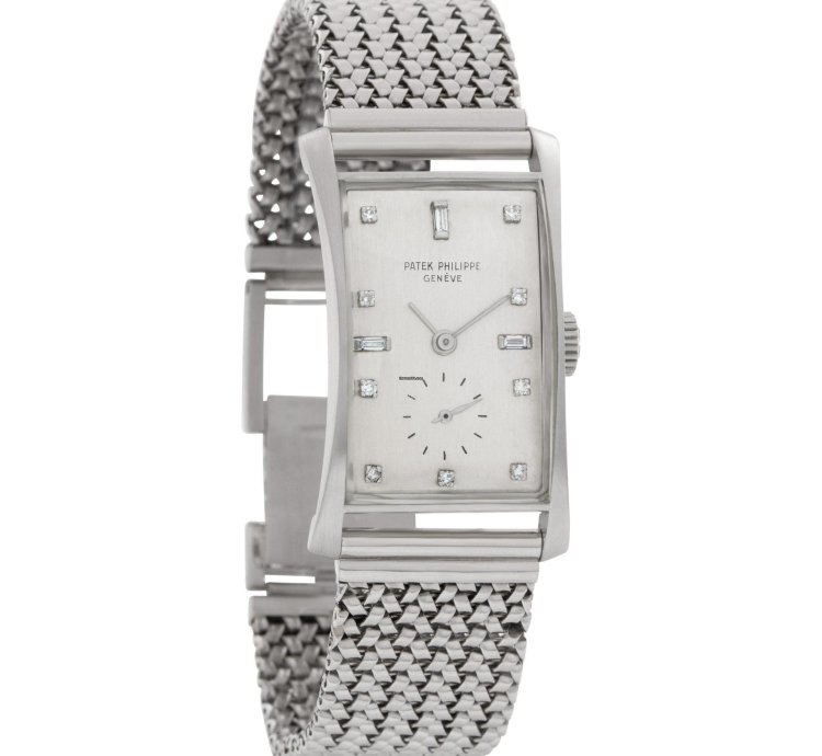 Patek Philippe Hour Glass Tegola 1593 Platinum 41mm Watch