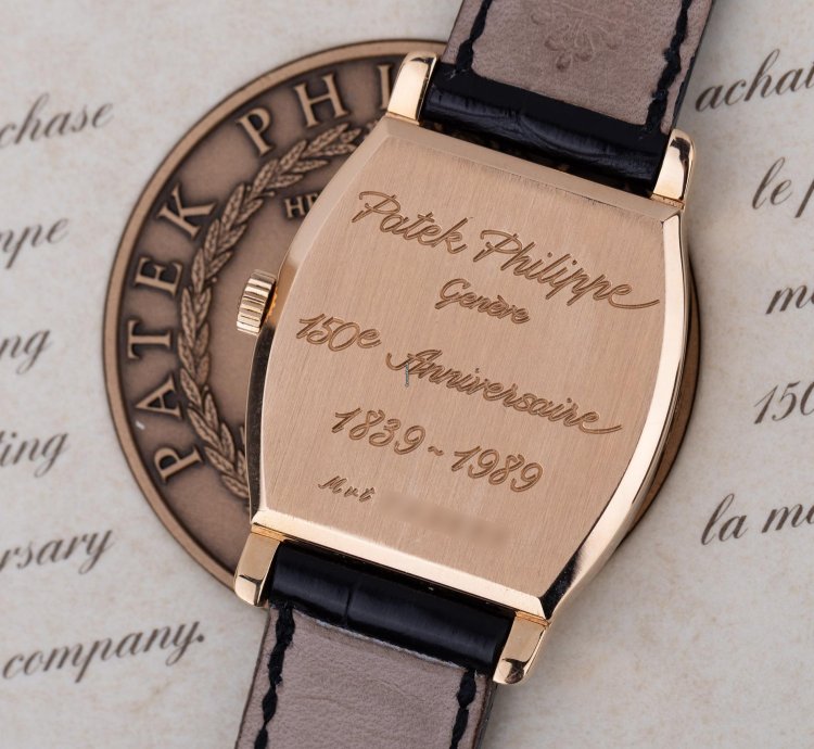 Patek Philippe Jump Hour Limited Edition 150th Anniversary Ref 3969r 18k Rose Gold Box And Papers 1989 Tonneau-shaped Case